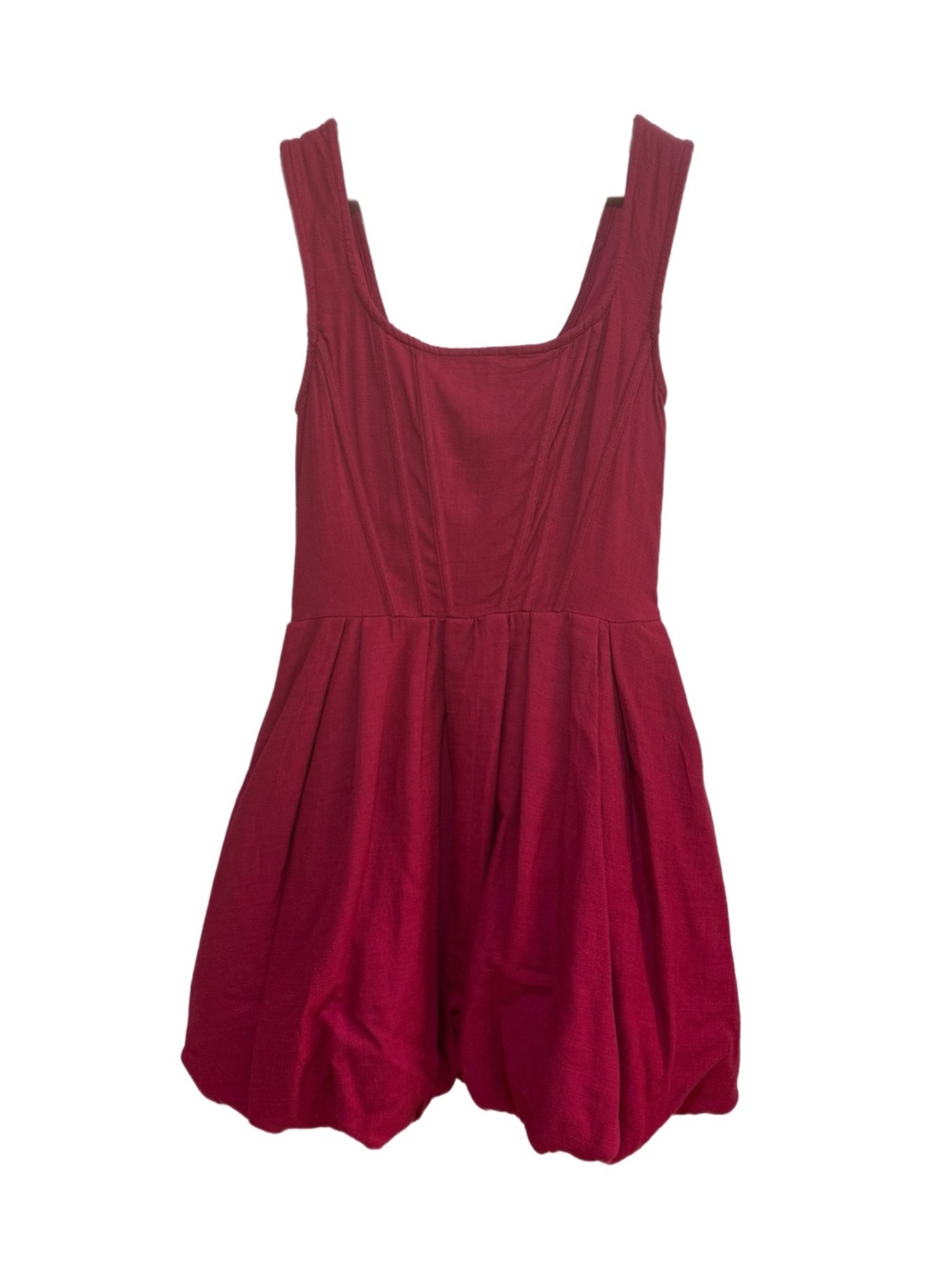 Anthropologie Aureta Women Sleeveless Linen Corset Bubble Dress Pink Size 00